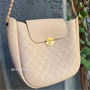 Chanel Moon Lock Perforated Diamond Caviar Leather Hobo